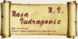 Maša Vudragović vizit kartica